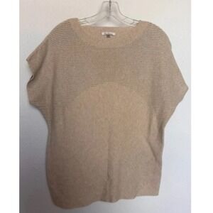 Vila Milano Sweater Women's Medium Beige Minimalist Light Academia‎ Quiet Luxury